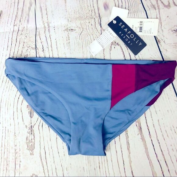 Seafolly Burgundy and Blue Bikini - Picture 9 of 13